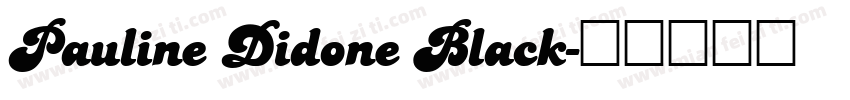 Pauline Didone Black字体转换